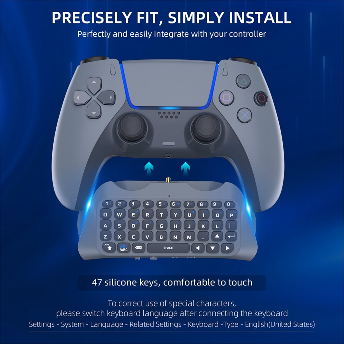 Gaming Keyboard Mini - Dobrej jakości bezprzewodowa klawiatura gamingowa 3.5mm