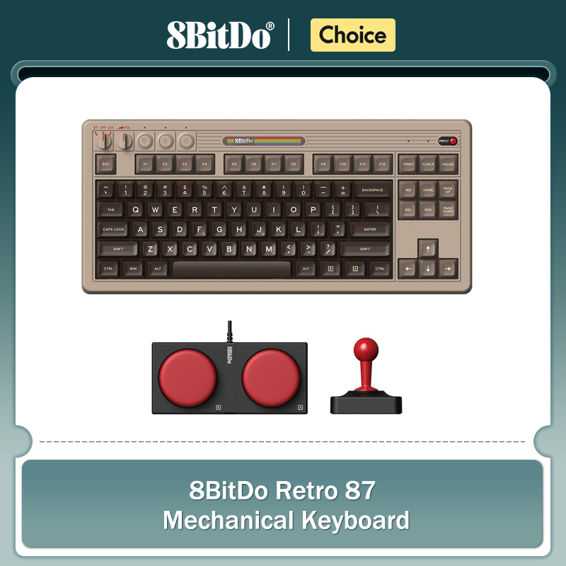 Gaming Keyboard He - Mechaniczna klawiatura 8BitDo Retro, klawiatura do