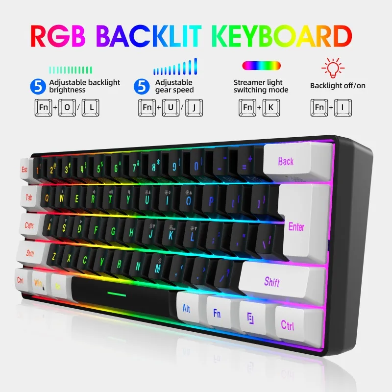 Zestaw Klawiatura i Mysz 60% d – Gaming Keyboard Mouse And Headset Combo recenzja i cena