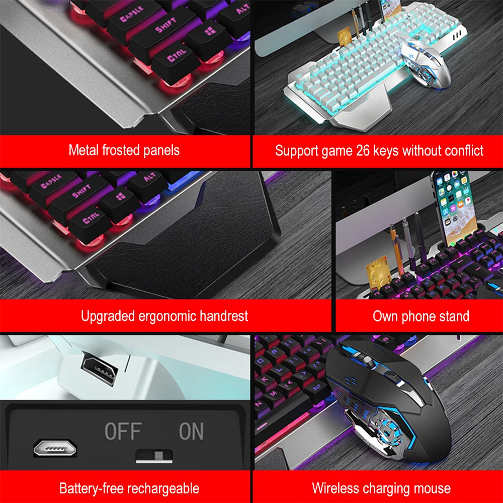 K680 akumulator 2.4G bezprzewo – Gaming Keyboard Mouse And Headset Combo recenzja i cena