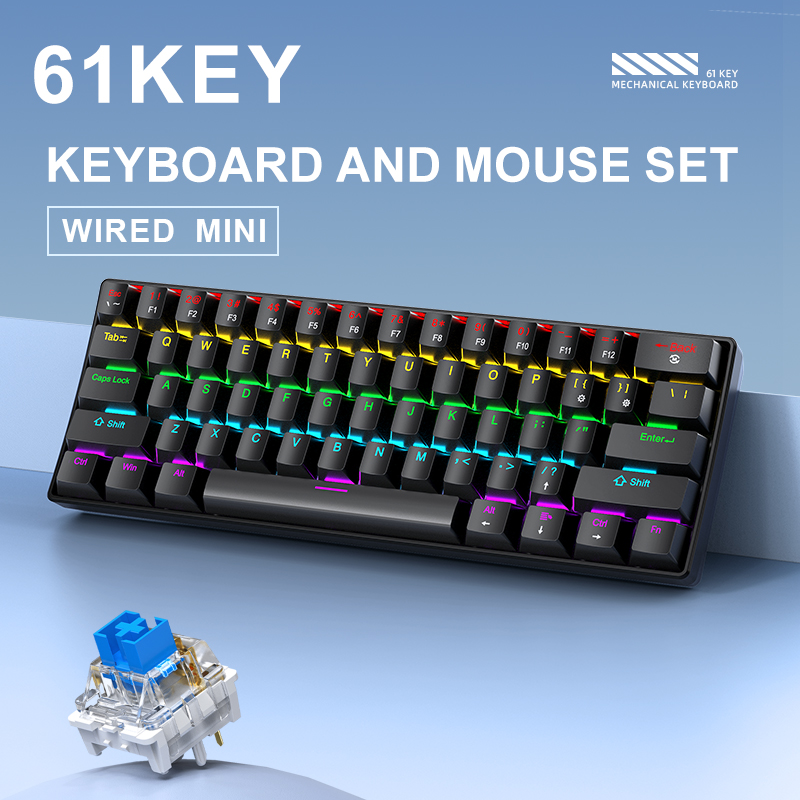 APAYADO K61 Mini Klawiatura Me – Gaming Keyboard Mouse And Headset Combo recenzja i cena