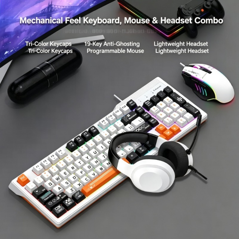 K8pro 3 w 1 Zestaw Gamingowy:  – Gaming Keyboard Mouse And Headset Combo recenzja i cena